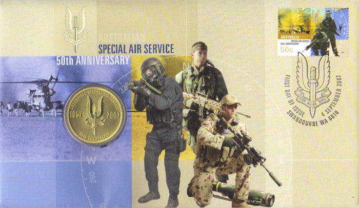 2007 Australia $1 PNC (Special Air Service) K000189